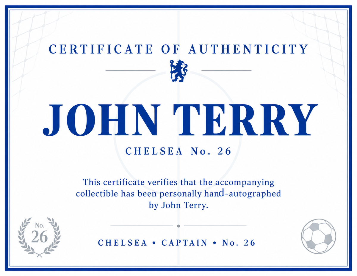 John Terry Autographed Jersey (Preorder)- 100% Charity